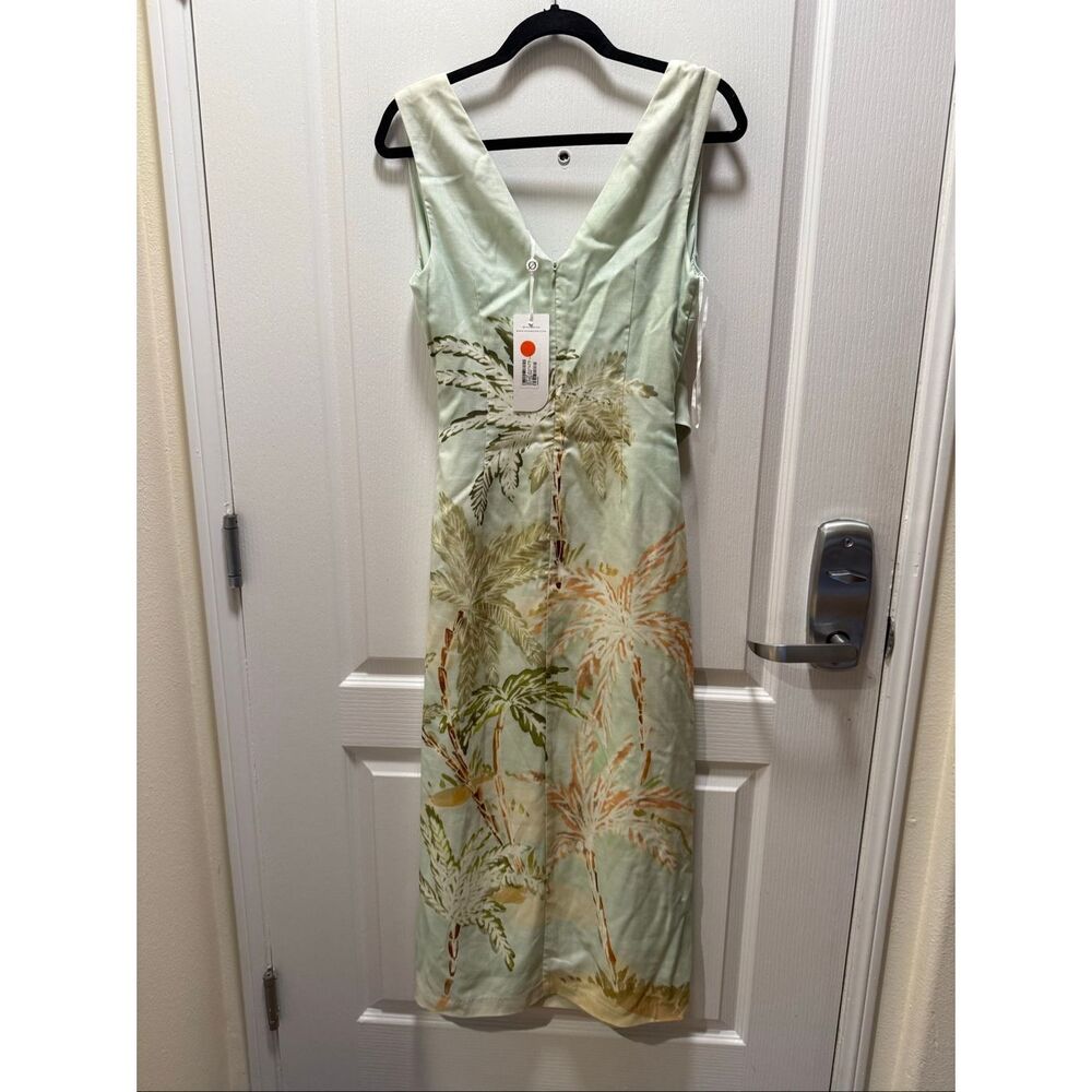 MON RENN ISLE DRESS IN ISLE OF PALMS PRINT in Green size S NWT $246 - Picture 7 of 9